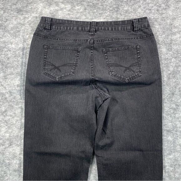 Croft & Barrow Womens Black Natural Fit Stretch Bootcut Jeans Size 12 Short - Picture 4 of 14